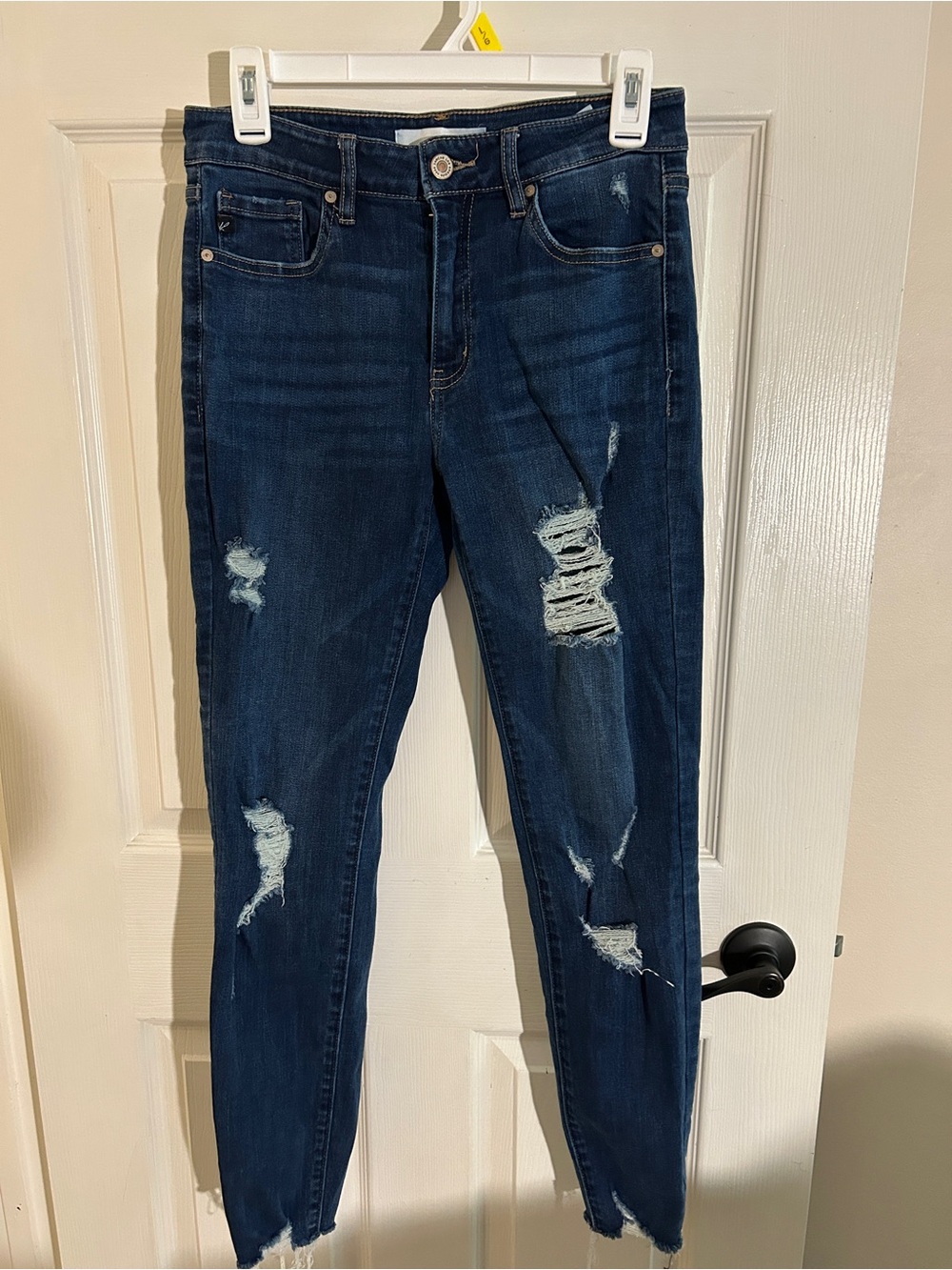 KanCan Dark Blue Distressed Skinny Jeans